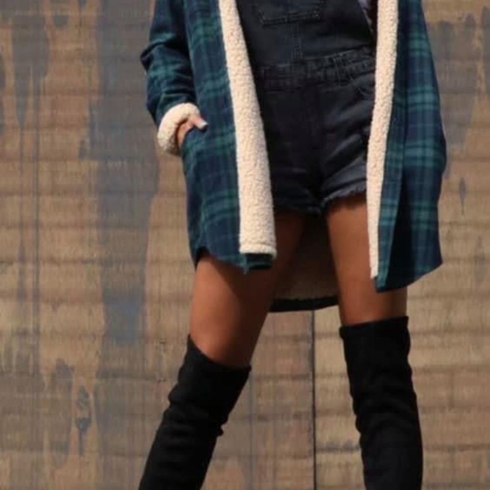 Cozy Plaid Teddy Jacket